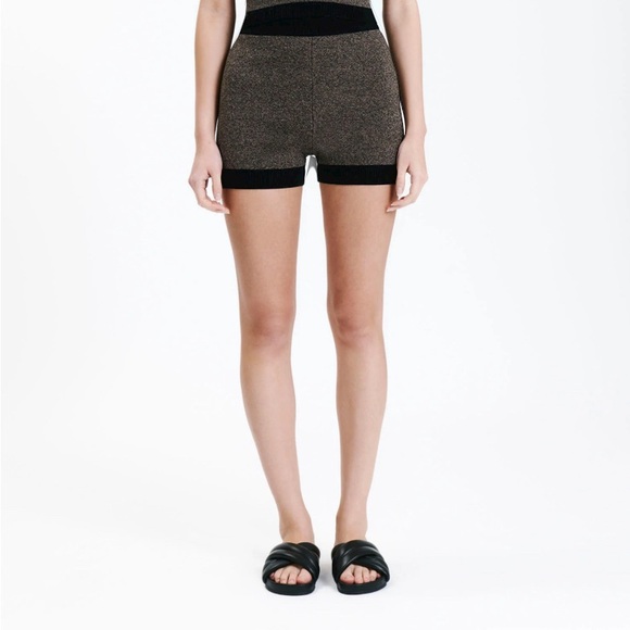 Nude Lucy active knit shorts NWT Brown and Black colorway - Picture 7 of 8